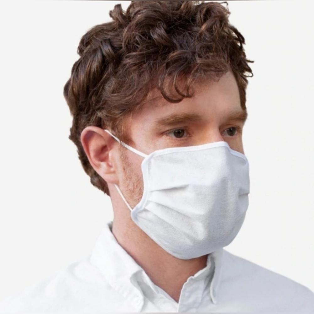 NIP 3 Brooks Brothers Face Masks -WHITE **NEW - Picture 2 of 7